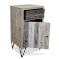 thumbnail image 5 of Contemporary Home Living 32" Brown and Beige Distressed Finish Plank Table, 5 of 6