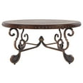 thumbnail image 5 of Ashley Furniture Table Basse Ronde Effilochée en Brun Foncé, 5 of 5