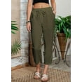 thumbnail image 3 of ZANKLEY Womens Casual Lightweight Drawstring Elastic Waist Pants with Pockets, S-XXL, 3 of 14