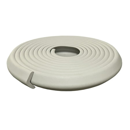 KidKusion Foam Rubber Edge Guard for Tables, Furniture, Toddlers, 6 ft Long, 1 CT, Gray