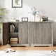 thumbnail image 1 of Buffet sideboard gabinete: moderno accent almacenamiento consola con fluted doors & adjustable estantes para dining room, sala de estar & hallway, 1 of 8