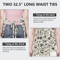 thumbnail image 6 of Pioneer Flower Floral Print Pattern Apron for Women and Men, Cotton Linen Waterproof with Pockets, Adjustable, 33x27 Inch for Kitchen, Gardening, BBQ, Salon, 6 of 6