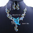 thumbnail image 2 of Necklace Earrings Set Butterfly Fashion Wedding Necklace Rhinestone Earrings, 2 of 10
