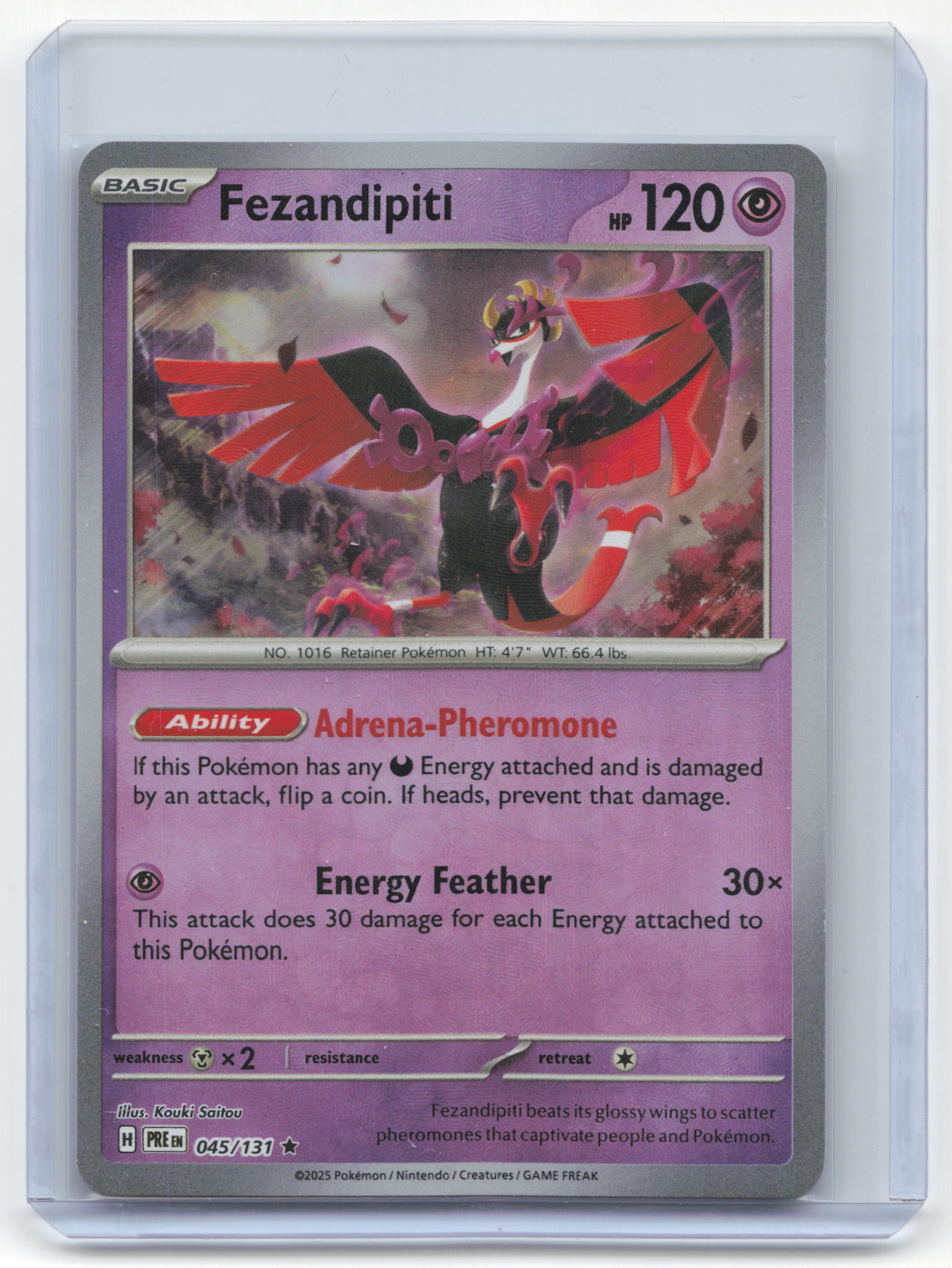 Prismatic Evolutions Fezandipiti Holo Rare Masterball Pattern #045/131