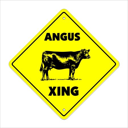 Angus Crossing Sign Zone Xing | Indoor/Outdoor | 14