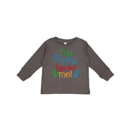 

Inktastic My Pappy Loves Me Gift Toddler Boy or Toddler Girl Long Sleeve T-Shirt