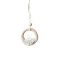 thumbnail image 2 of Adorno Colgante de Copo de Nieve Tejido a Mano En Madera con Cuerda de Algodón Trenzada, Ideal para Colgar En El Árbol de Navidad, La Pared o La Puerta. Decoración Festiva., 2 of 6