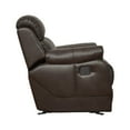 thumbnail image 2 of Lexicon Marille Traditional Faux Leather Glider Reclining Chair in Brown, 2 of 5