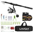 thumbnail image 1 of Spinning Rod kit,Fiber Pole Lures Kit Line Lures Pole With Reel With Carrier Rod And Reel Lures Set Carry Kit Carbon Fiber Combos Pole With Combo Kit Line Combos Kit Carbon Set Portable Kit, 1 of 7