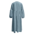 thumbnail image 6 of Sheghy Summer Dresses for Women 2026 Autumn Winter Deep V Neck Flowy Relaxed Fit Boho Midi Dress Light Blue XXXL, 6 of 7