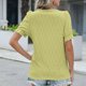 thumbnail image 3 of Fiudx Tops para Mujer Moda Mujer Casual Cómodo Sólido Manga Corta Cuello Redondo Blusa Camiseta Top, 3 of 6