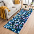 thumbnail image 2 of Spring Pink Blue Floral Runner Rugs 2x6 ft Pastoral Oil Painting Washable Hallway Rugs Non-Slip Floor Mats Absorbent Carpet Bedside Runners for Bedroom Kitchen Bathroom Laundry Room, 2 of 9