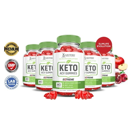 (5 Pack) Slimlife Evolution Keto Extreme ACV Slim Life Gummies 2000mg Dietary Supplement 300 Gummys