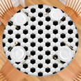 thumbnail image 2 of Black White Soccer Pattern Round Fitted Tablecloth with Elastic Edge,Dining Table Cover Waterproof,Outdoor Round Tablecloth for Camping,Dining,Indoor and Outdoor, 2 of 7