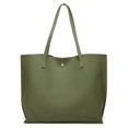 thumbnail image 5 of Dreubea Bolso de hombro de piel sintética suave para mujer, bolso de mano con borlas de gran capacidad, 5 of 5