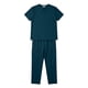 thumbnail image 4 of Ceisia Men's Solid Color Medical Scrubs Set V-Neck Short Sleeve Top Multi-Pocket Cargo Pants for Healthcare Workers Green M Gifts, 4 of 8
