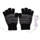 thumbnail image 1 of 1 par de guantes unisex con calefacción por USB, calentadores de manos de invierno, guantes sin dedos, 1 of 7