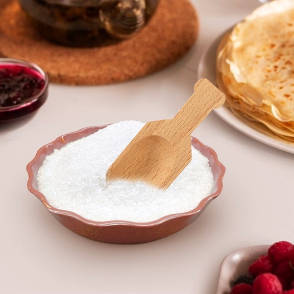 3 Pcs Wooden Spoons Set - Tea Scoop, Loose Grain Spoon, Flowerpot Scoop for Household Kitchen Use