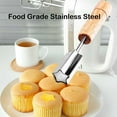 thumbnail image 2 of Cupcake Corer and Filler Tools Cake Digging Hole Maker Cupcake Plunger Hole punch Hole Cutter Cake Digging Holes Stainless Steel Cookie Dunker Tool Pastry Filling Accessories, 2 of 4