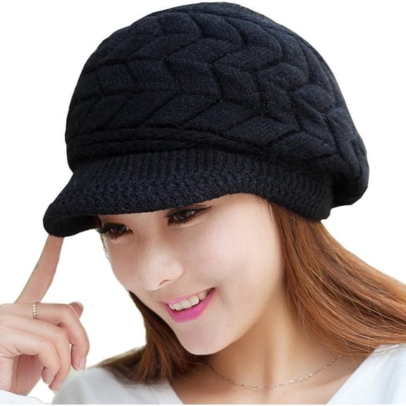 YooGuoGuo Womens Winter Beanie Warm Knitted Slouchy Wool Hats Cap with Visor