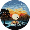 thumbnail image 1 of Bordado Parcial Hilo Eco-Algodón Cgtredaw 14CT Punto Cruz Atardecer FA310, 1 of 9