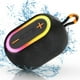 thumbnail image 1 of Bocina JYX, Altavoz Bluetooth Portátil Inalámbrico con Sonido Estéreo Potente y Luces de DJ, Bocina Impermeable IPX7 con Graves Profundos, Compatible con Bluetooth, Tarjeta TF, USB, TWS, L1-Negro, 1 of 1
