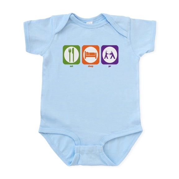 CafePress - Eat Sleep PR Infant Bodysuit - Baby Light Bodysuit, Size Newborn - 24 Months