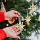thumbnail image 1 of Adornos colgantes de árbol de Navidad en forma de estrella de ocho puntas - Champán, 1 of 6
