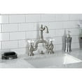 thumbnail image 2 of Kingston Brass KS7978PX English Country Bridge Bathroom Faucet with Brass Pop-up, Brushed Nickel, 2 of 7
