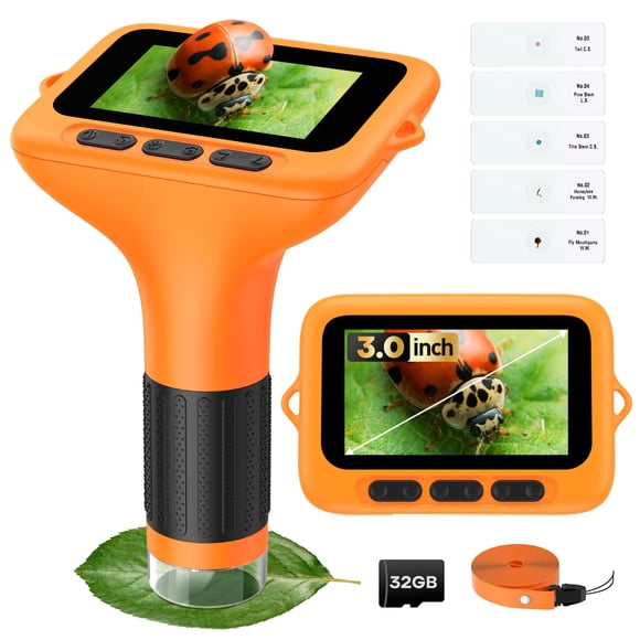 Microscopio Digital BEBANG 1000X para Niños con Pantalla de 3''