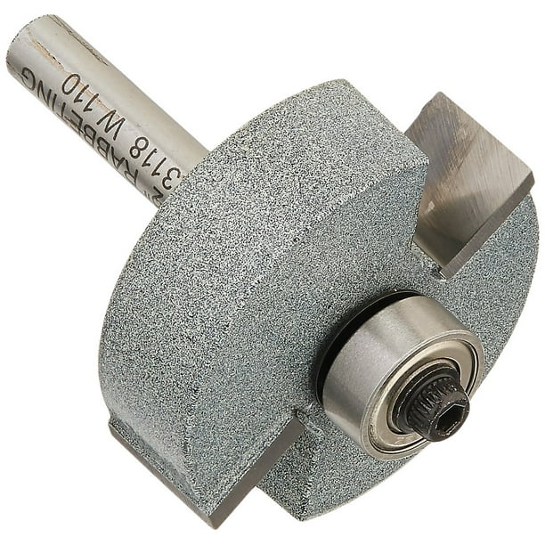 23118 1/2by1/2Inch Carbide Tipped Rabbet Router Bit, 1/2Inch Ball Bearing 2Flute 1/4Inch