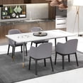 thumbnail image 2 of Gymax 4PCS Modern Dining Chairs Upholstered Velvet Accent Chairs w/ Curved Backrests, 2 of 9