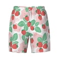 thumbnail image 4 of Lsque Mens Swim Trunks Strawberry Pattern - Bathing Suit Compression Liner - Beach Swim Shorts Swimwear - (S-3XL) - Stretch Quick Dry -Small, 4 of 9