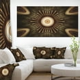 thumbnail image 1 of Fleurs Fractales Arrondies Blanc Brun - Impression sur Toile Florale, 1 of 3