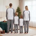 thumbnail image 5 of Nibbcoa Christmas Family Matching Pajamas Set Long Sleeve Plaid Tops and Pants Set Loungewear, 5 of 10