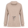 thumbnail image 6 of Annhoo High Neck Sweatshirt for Women Casual Long Sleeve Drawstring Waist Pullover Tops Fall Fashion Clothes, 6 of 8