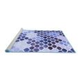 thumbnail image 2 of Ahgly Company Machine Washable Indoor Round Abstract Blue Contemporary Area Rugs, 8' Round, 2 of 4