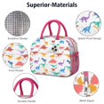 thumbnail image 4 of Womens Colorful Dinosaurs Silhouettes Pattern Lunch Box for Work,Insulated Lunch Bag for Women,Loncheras Para Mujer,Leakproof Adult Lunch Bag for Work,Beach,Travel,Picnic,Camping, 4 of 7