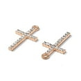 thumbnail image 3 of 100pcs Alloy Rhinestone Pendants Cross Cadmium Free & Lead Free Light golden 25.5x15x2mm Hole: 2mm, 3 of 4