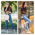 thumbnail image 5 of Salouo Lunar Mountains Golden Rivers Pattern Women's Pajamas Set Long Sleeve Button Down Sleepwear Soft Pj Lounge Sets for women 2 Piece Pjs Set with Long Pants -Large, 5 of 8