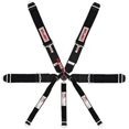 thumbnail image 1 of 29115BK 7 Point Drag Racing Camlock Pull Up, Bolt in Shoulder Harness - Black, 1 of 1