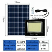 MDHAND 100W Solar Street Light, Super Bright LED with PIR Motion Sensor, Remote Control, Waterproof