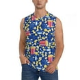 thumbnail image 2 of Lsque Cute Popcorn Print Men's Cotton Blend Sleeveless Muscle Shirts (S-3XL)- Moisture Wicking, Odor Protection, UPF 30+,XX-Large, 2 of 8