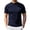 05# Dark Blue, variant on Mens Short Sleeve T Shirt Stretchy Mock Neck Shirts Turtleneck Summer Basic Tops for Men Light Blue XL