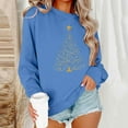 thumbnail image 2 of Christmas Sweatshirt for Womens Fashion Crewneck Shirts Xmas Tree Printed Pullover Top Winter Long Sleeve Sweaters Loose Plus Size Blouses Tops, 2 of 6