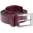 thumbnail image 2 of Gelante Genuine Leather Dress Belts for Men. Single Prong Buckle belt for Suits, Jeans Uniform. Wine-S (30-32), 2 of 4