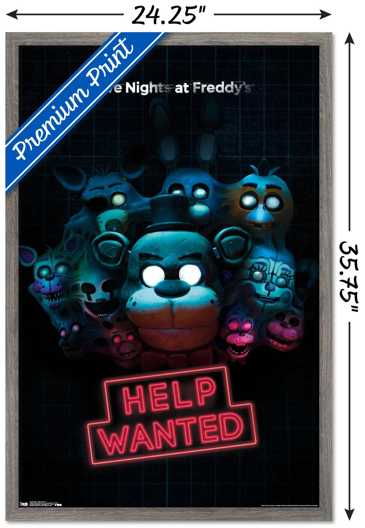 Five Nights at Freddy's - Help Wanted Wall Poster, 22.375" x 34", Framed