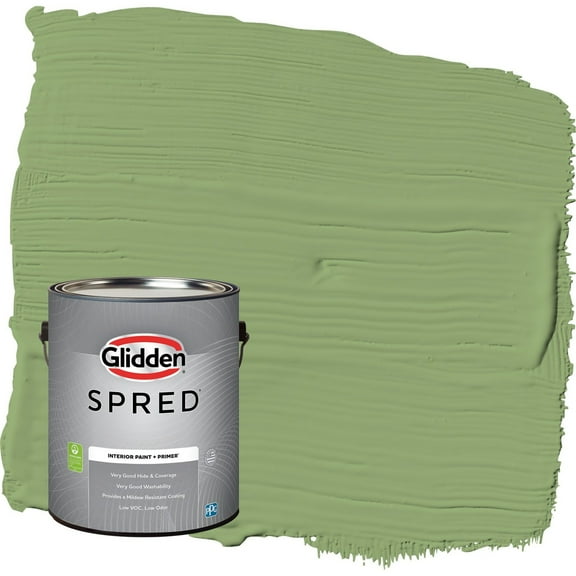 Glidden Spred Luscious Lime / Green Semi-Gloss Interior Paint with Primer, 1 Gallon