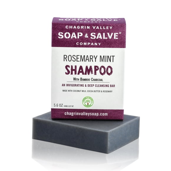 Barra de champú natural orgánico (carbón de menta y romero 1 barra)