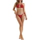 thumbnail image 2 of INSPIRAR CHIC Conjuntos de Bikini de Mujer con Halter y Push Up de 2 Piezas, Parte Inferior de Triángulo con Lazo, Trajes de Baño, Rojo Mediano, 2 of 5